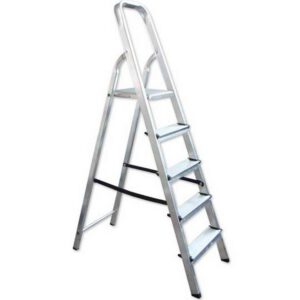 ESCALERA ALUM. PLEGABLE 5 ESCALONES CH.