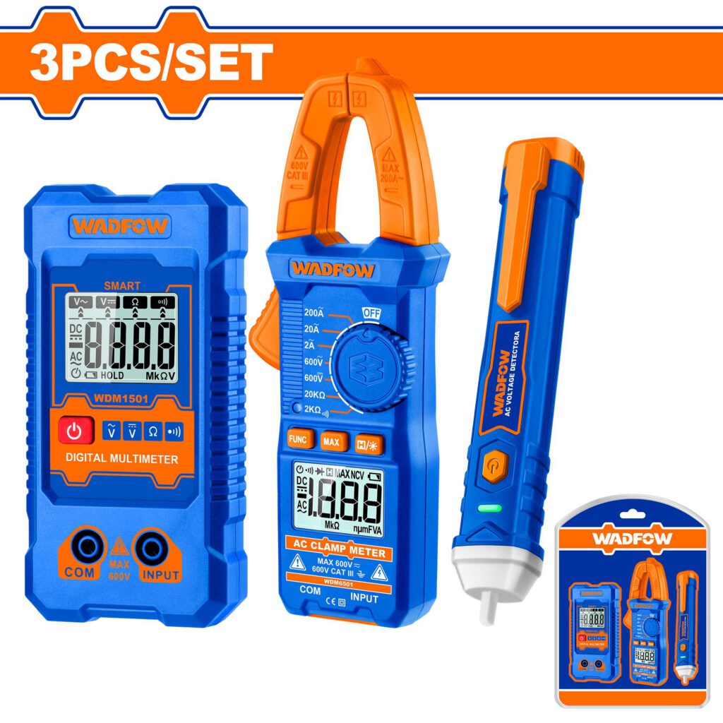 SET 3 PIEZAS TESTER + PINZA AMPEROMETRICA + DETECTOR DE VOLTAJE
