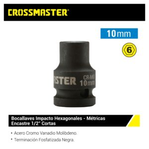 BOCA LLAVE-IMPACTO 1/2" X 10MM CROSS