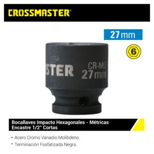 BOCA LLAVE CROSS-IMPACTO 1/2"X27MM