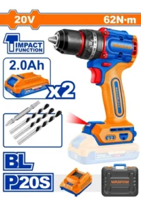TALADRO DE IMPACTO BRUSHLESS 20V + 2 BATERIAS + CARGADOR